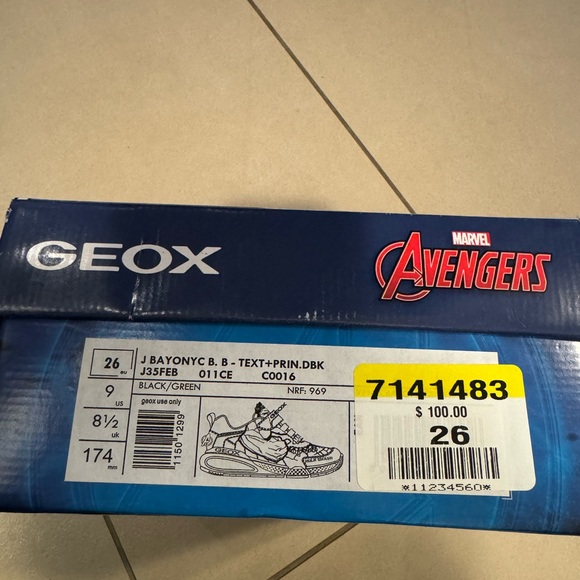 Geox x Marvels Hulk Children size 9 - Picture 2 of 6